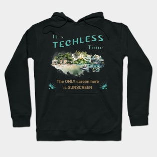 Techless Time Tropical Island Water Sports Beach Hoodie